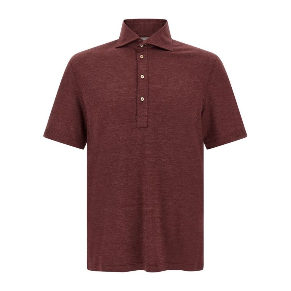 Brunello Cucinelli Men French Collar Polo Shirt